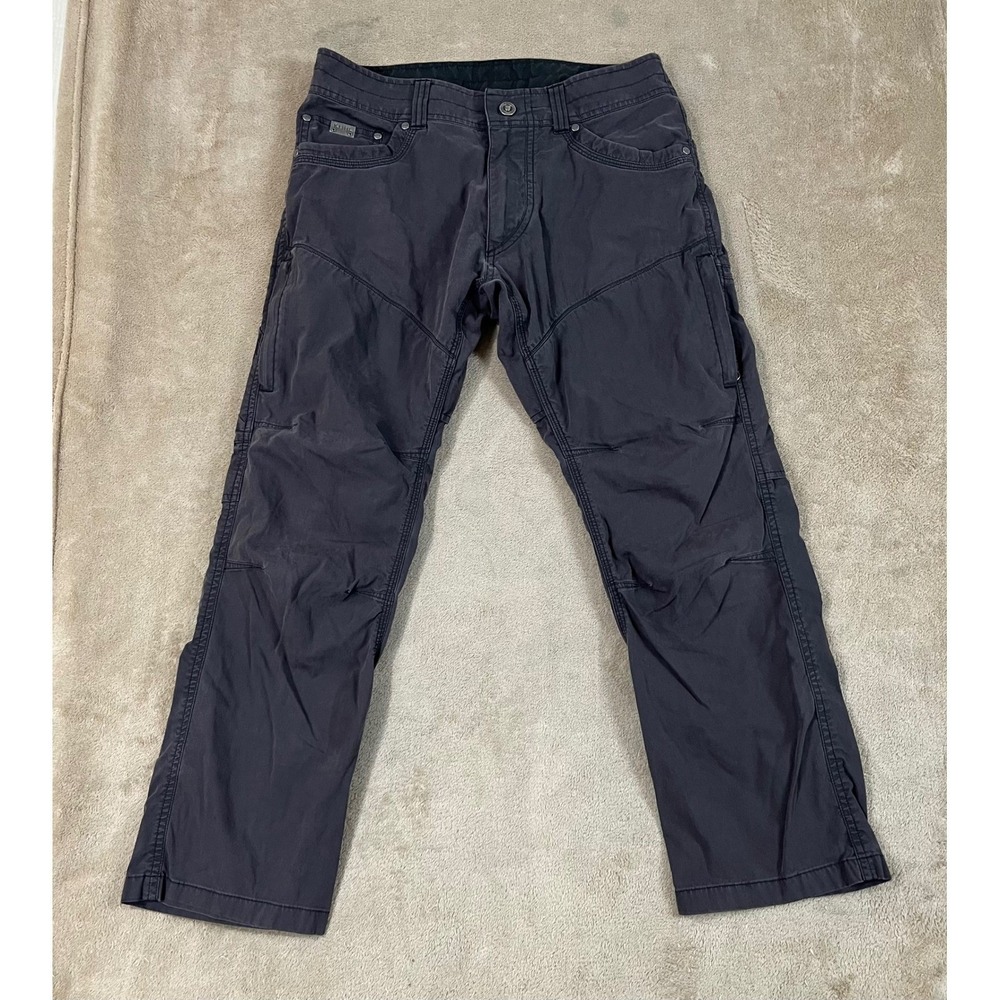 Kuhl Konfidant Air Pants Mens 30x28 Gray Vented Cargo Cotton GOOD